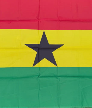 Grote Ghanese Vlag 150x90cm - Duurzaam Polyester, Dubbel Gestikt