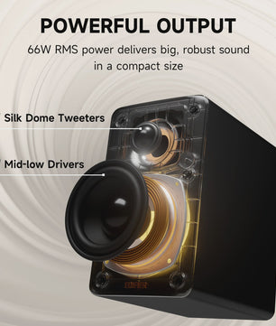 Edifier M60: Krachtige 66W RMS Desktop Speakers met Bluetooth 5.3, Hi-Res Audio & LDAC