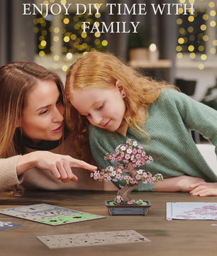 ROBOTIME 3D Houten Puzzel: Bouw je Eigen Accordeon of Sakura Bonsai
