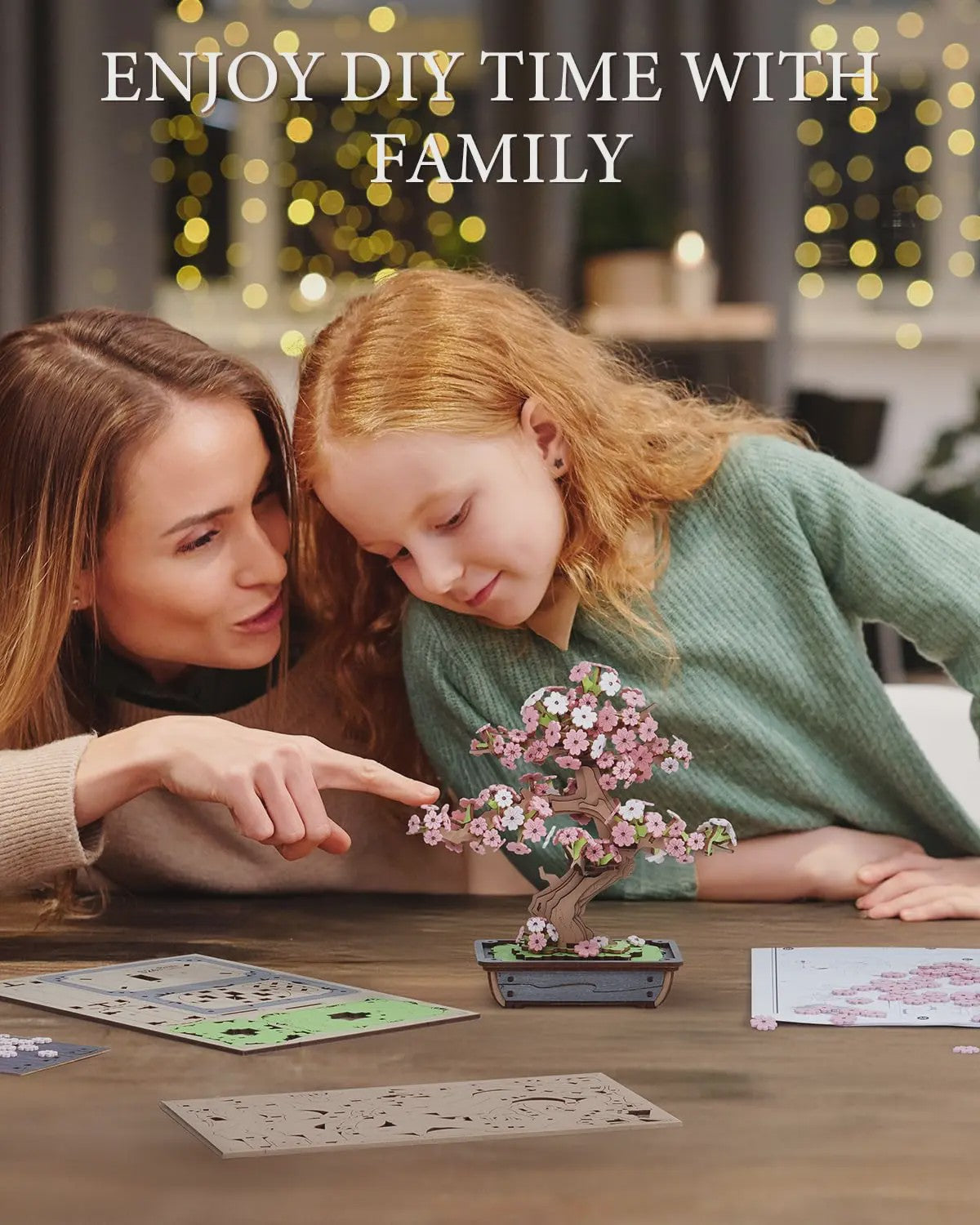 ROBOTIME 3D Houten Puzzel: Bouw je Eigen Accordeon of Sakura Bonsai