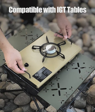 WESTTUNE IGT Gasfornuis 4000W - Draagbare Krachtige Camping Brander met RVS Paneel