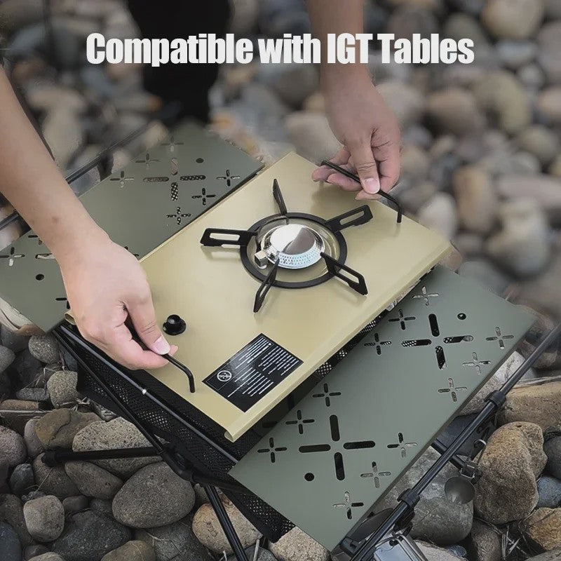 WESTTUNE IGT Gasfornuis 4000W - Draagbare Krachtige Camping Brander met RVS Paneel