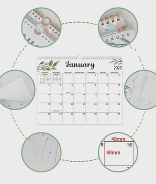 Kalender 2026-2027: Wandkalender Maandplanner 18 Maanden (Jan '26 - Jun '27) - 14x11 Inch