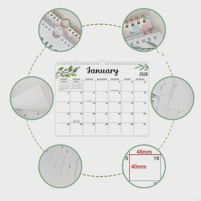 Kalender 2026-2027: Wandkalender Maandplanner 18 Maanden (Jan '26 - Jun '27) - 14x11 Inch