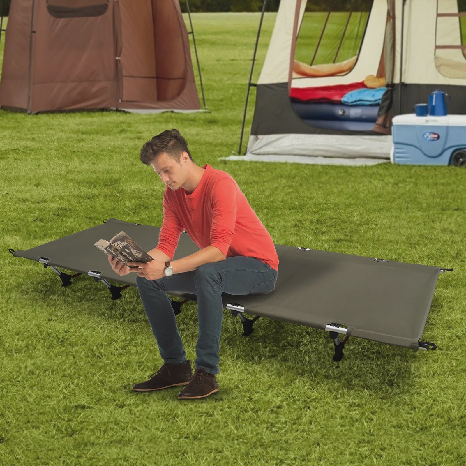 Ultralichte Opvouwbare Camping Cot - Draagbaar Bed met 150kg Capaciteit voor Buitenactiviteiten
