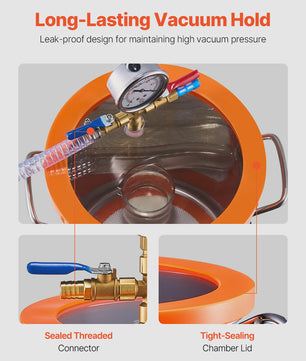 Vacuümkamer Kit met 3.5CFM Pomp & 4.92ft Slang - 1.5/3/5 Gallon