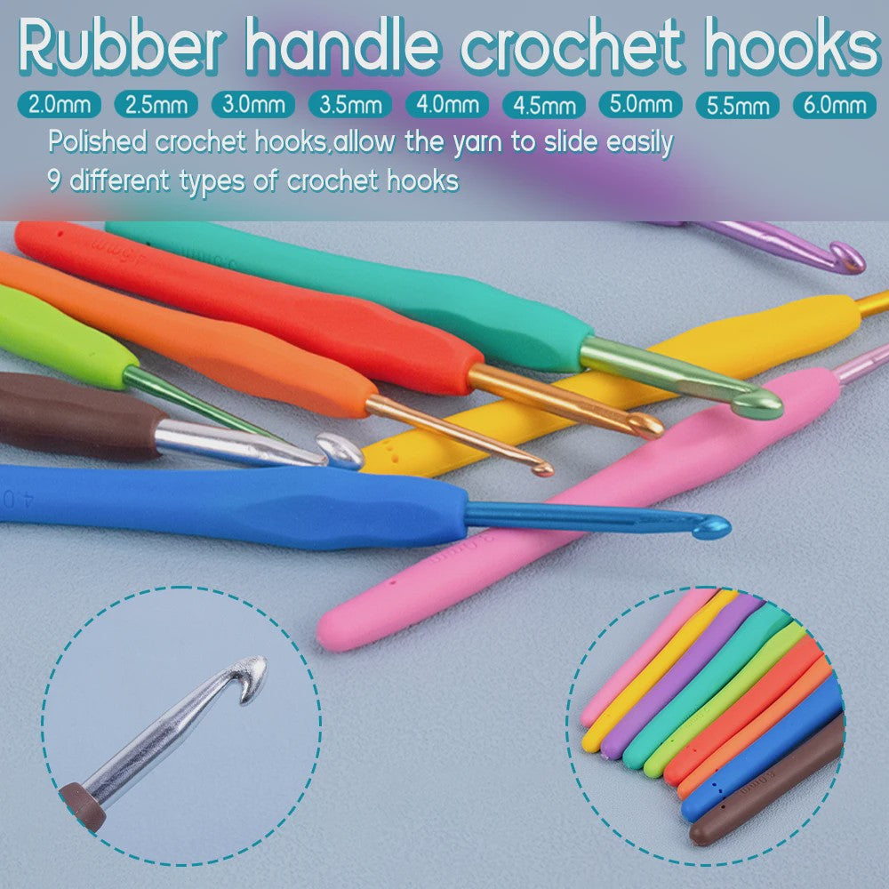 Complete Haak- en Breiset met Opbergtas: Ergonomische Haken, Naalden & Accessoires