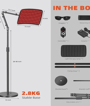 Roodlichttherapie Apparaat met Stand & Wrap - 660nm/850nm voor Huid & Pijnverlichting