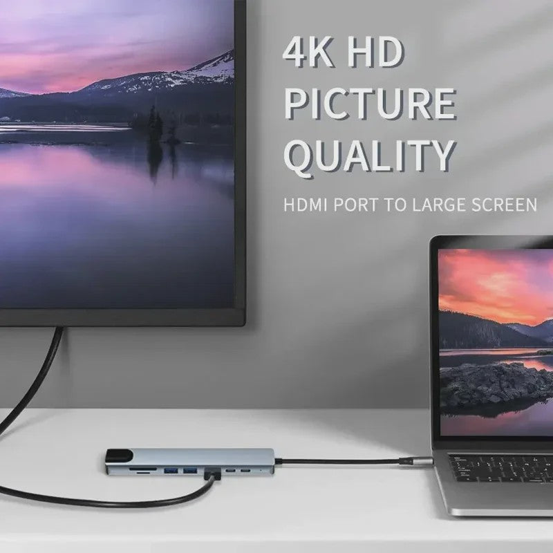 Universele USB-C Hub Docking Station met Thunderbolt 3, 4K HDMI & PD Opladen