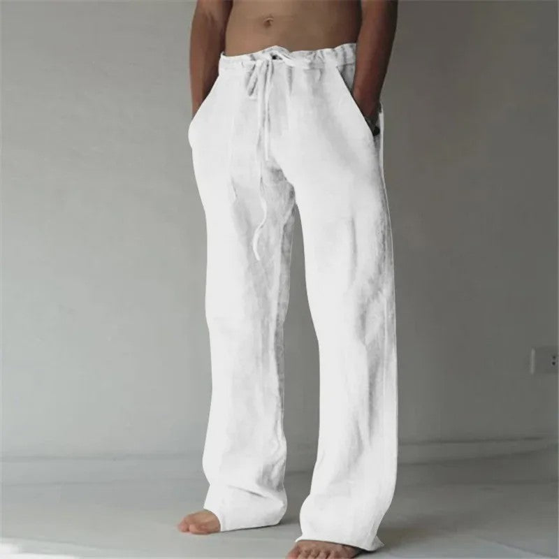 Linnen Heren Broek - Ademend & Comfortabel Zomerbroek met Elastische Taille