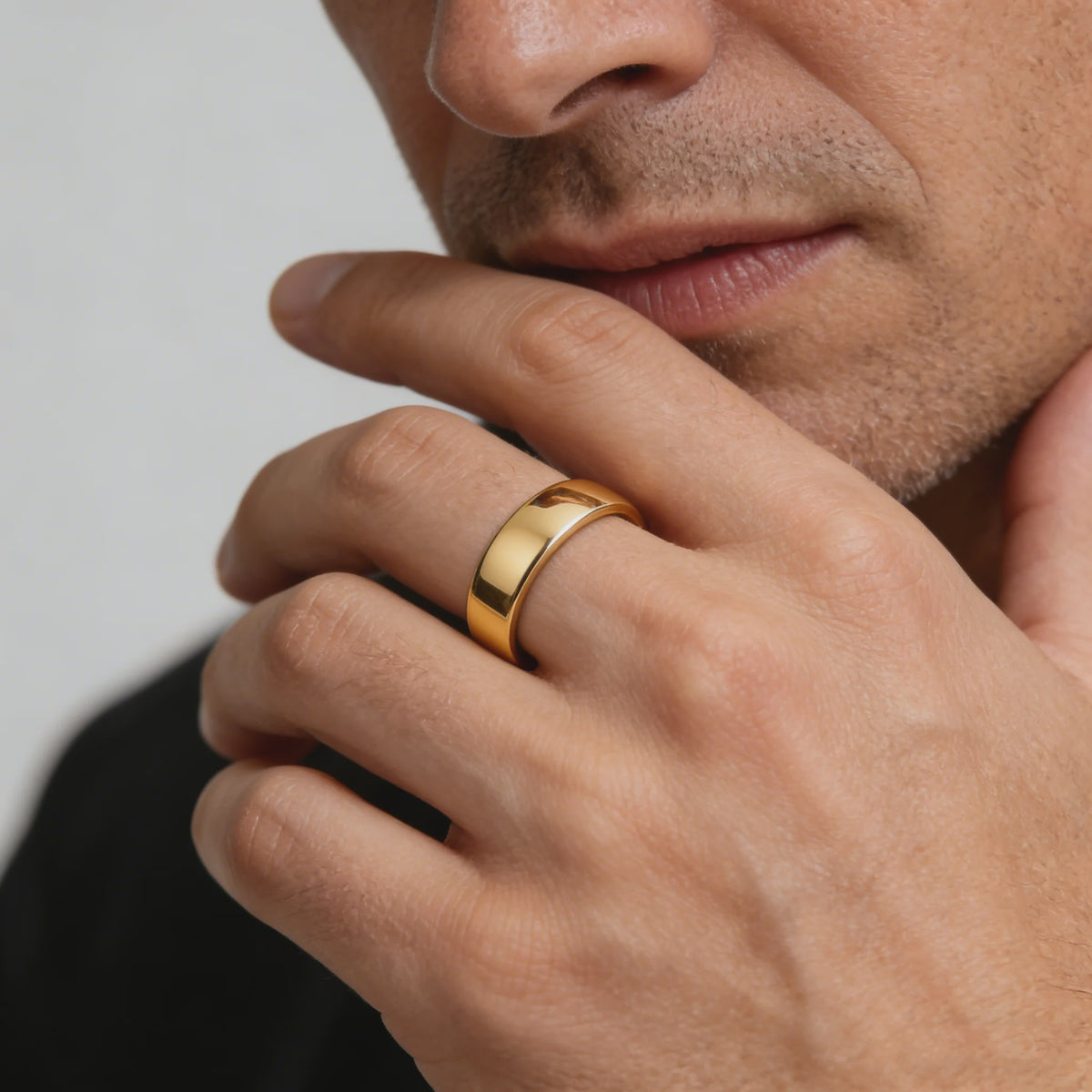 Gouden RVS Trouwring & Verlovingsring - Unisex - Maten 4-15