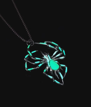 Glow-in-the-Dark Spider Hanger Ketting - Luminous Halloween Sieraden voor Mannen & Vrouwen