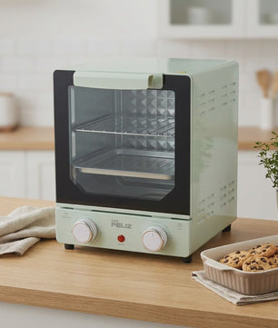 Compacte Verticale Oven 15L met Glazen Deur & Timer - Ideaal voor Kleine Keukens