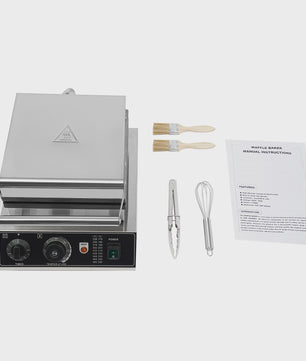 Professionele Wafelijzer 1750W met Timer & Temperatuurregeling - Antiaanbaklaag