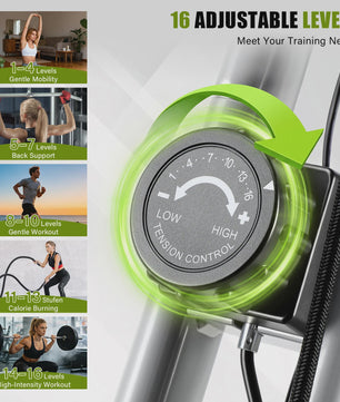 Kehot Opvouwbare Hometrainer met Bluetooth, Hartslagsensor & LCD - Max 145KG
