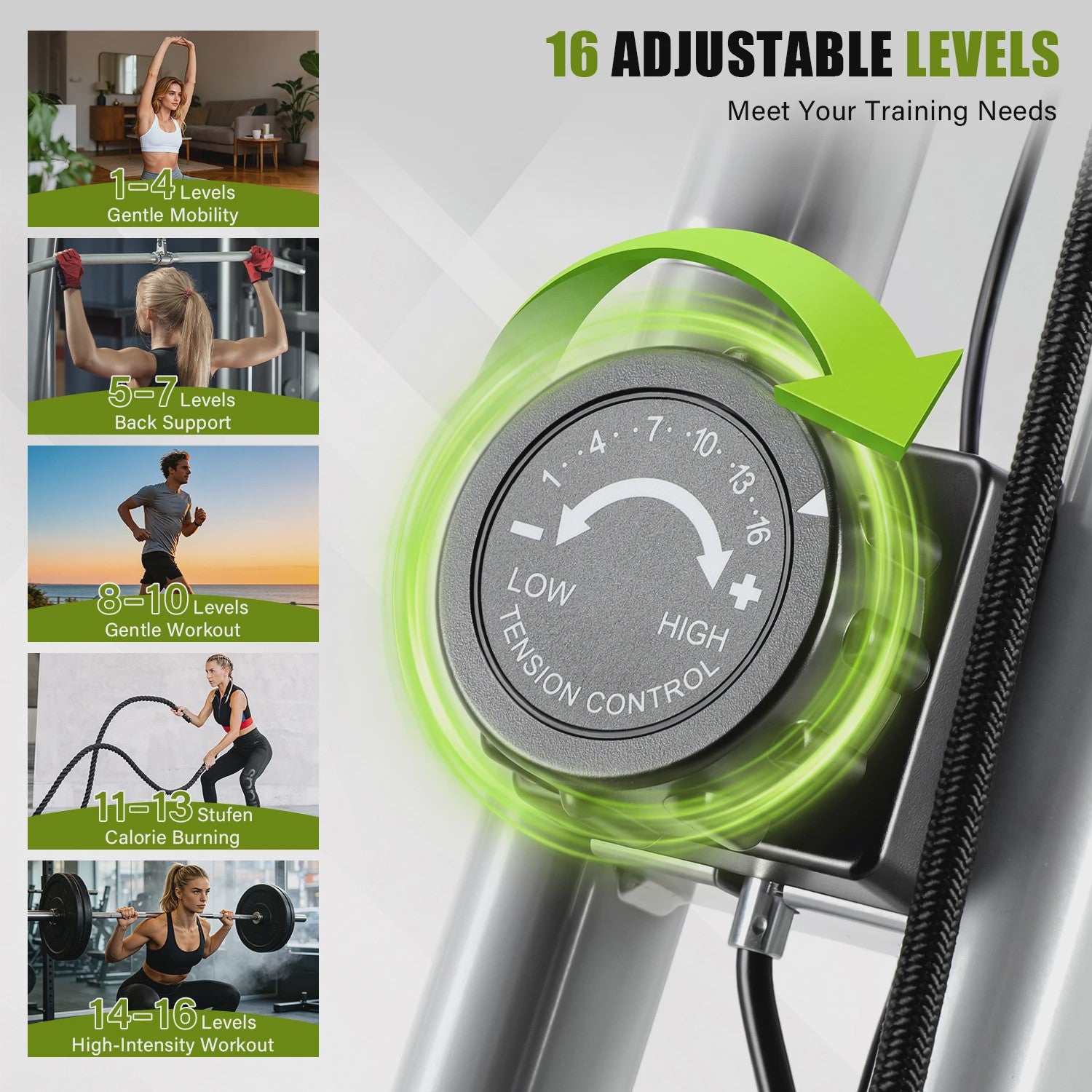 Kehot Opvouwbare Hometrainer met Bluetooth, Hartslagsensor & LCD - Max 145KG