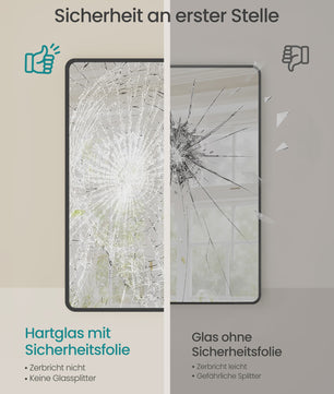 Rechthoekige Wandspiegel met Aluminium Frame en Veiligheidsglas - 61x91 cm