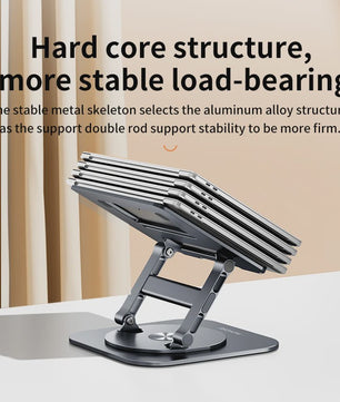 Draaibare Laptopstandaard 360° - Verstelbare Aluminium Bureauhouder voor 9.7-17.3 inch Laptops