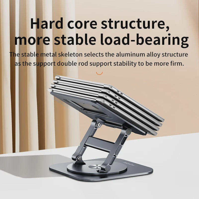 Draaibare Laptopstandaard 360° - Verstelbare Aluminium Bureauhouder voor 9.7-17.3 inch Laptops