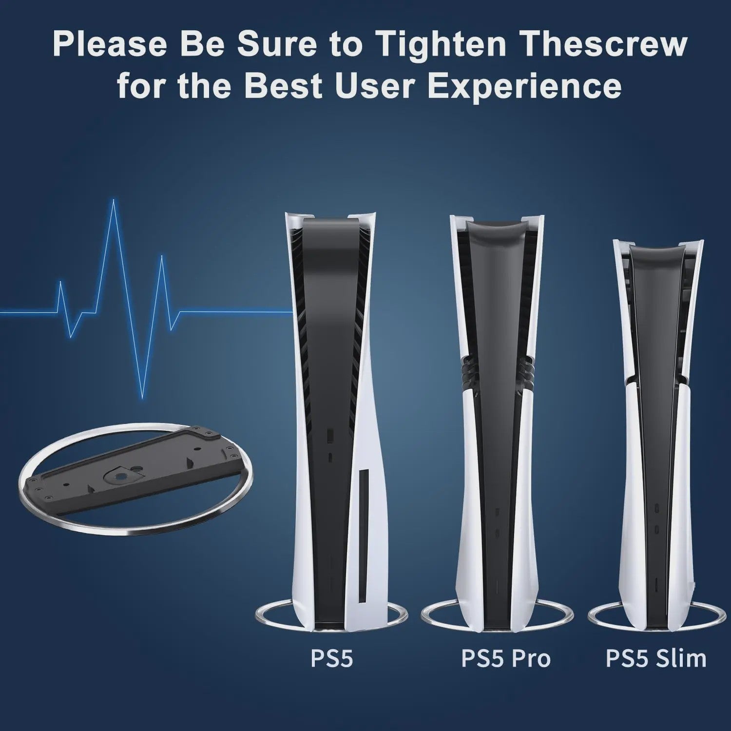Verticale Standaard voor PS5, PS5 Pro & PS5 Slim - Zwart, Ruimtebesparend & Stabiel