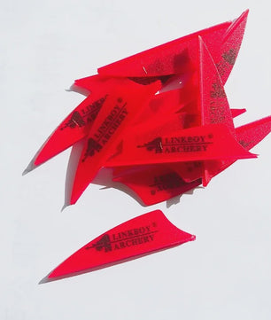 Linkboy-Archery 36 Stuks 1.75" Rubberen Vanes met Veer - Jacht Accessoires voor Compound & Recurve Bogen