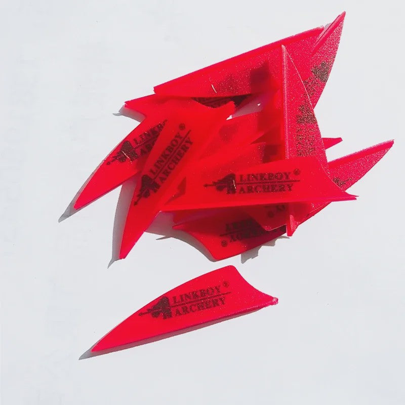 Linkboy-Archery 36 Stuks 1.75" Rubberen Vanes met Veer - Jacht Accessoires voor Compound & Recurve Bogen