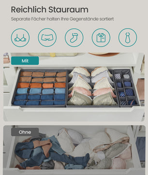 Set van 8 Opvouwbare Lade-Organizers voor Ondergoed, Sokken en Accessoires