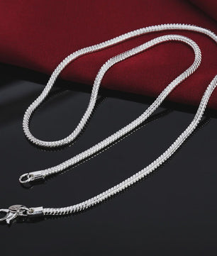 Zilveren Slangenhalsketting 925 Sterling Zilver - 45-60cm, 1-3mm Dik - Voor Heren & Dames - Perfect voor Hangers