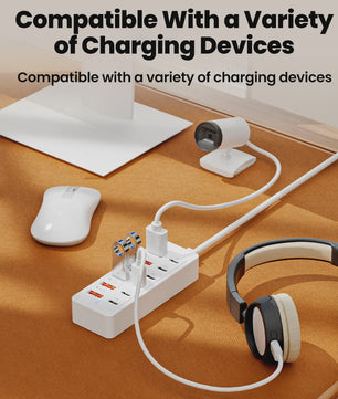 12-in-1 USB Laadstation met 6x USB-C PD en 6x USB-A | Snellader voor Desktop & Wand