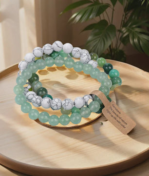 Natuursteen Kristal Kralen Armbanden Set - Amethist & Multi-Layer Combinaties