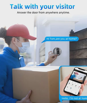 Slimme WiFi Deurcamera met 1080P HD, Nachtzicht en Bewegingsdetectie - 5000mAh Batterij