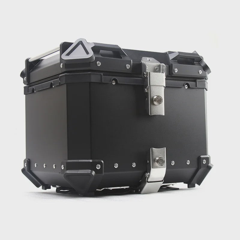 Universele 45L Motor Topkoffer Aluminium - Waterdicht, afsluitbaar met rugsteun