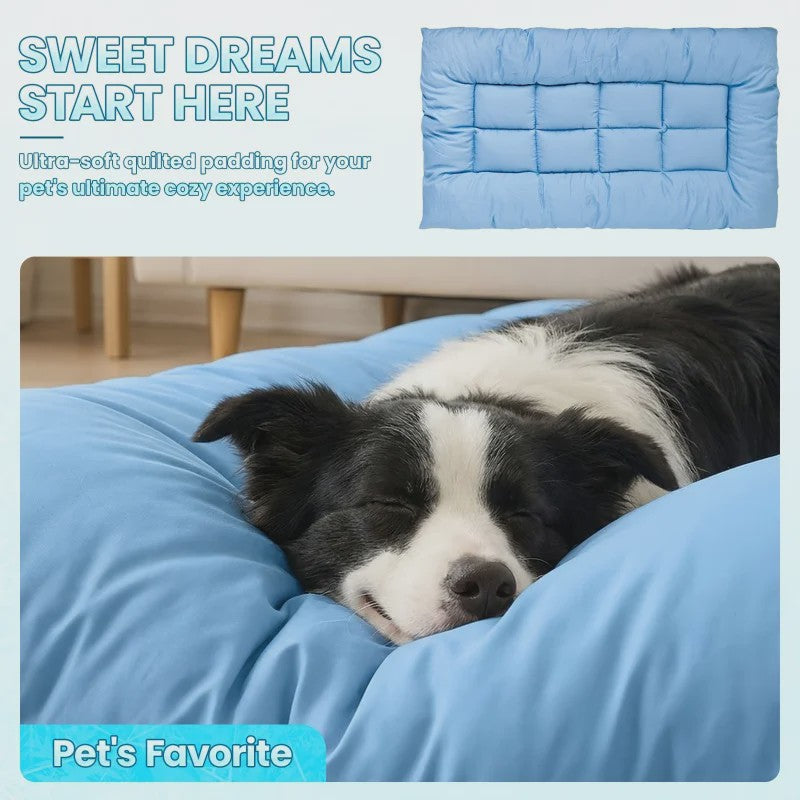 Extra Grote Hond Koelmat - Luxe Pluche Sofa Bed met 8 Compartimenten