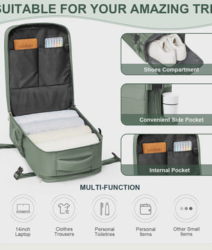 Ryanair Handbagage Rugzak 40x30x20cm - Cabine Koffer, Laptop Backpack voor Dames & Heren
