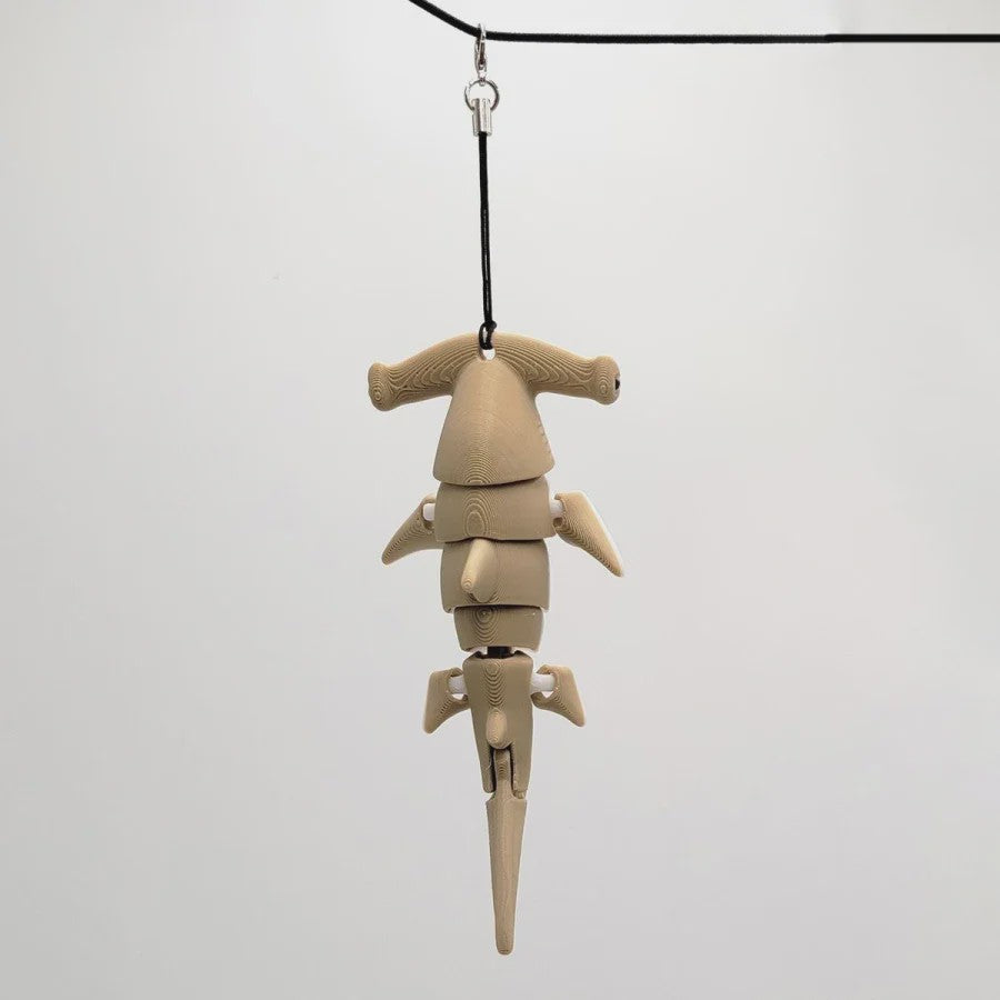 Flexibele Hamerhaai Sleutelhanger - 3D Verstelbare Haai Decoratie