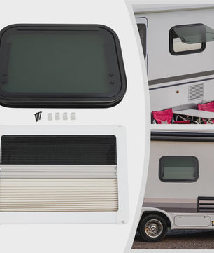 Camper Raam met Geïntegreerd Plissé Hordeur & Verduistering