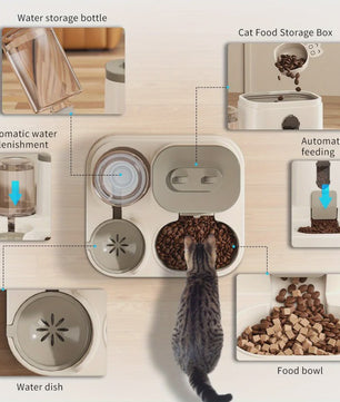Automatische Voerbak en Waterdispenser voor Huisdieren - Anti-Knoei Ontwerp