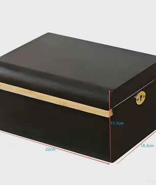 Luxe Houten Opbergdoos met Afneembaar Rolplateau & Geurafsluiting