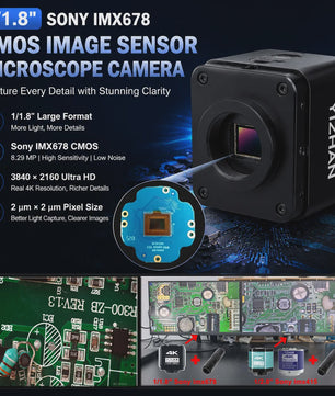 4K UHD Industriële Digitale Microscoop Camera met HDMI & USB voor Soldeerwerk