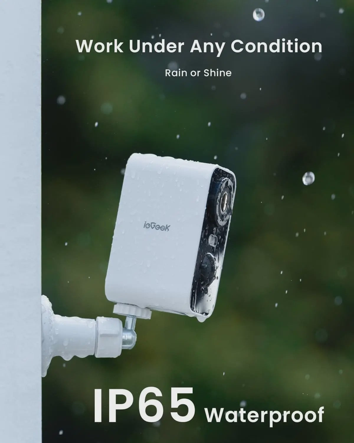 IeGeek 2K Draadloze Buitencamera met Kleuren Nachtzicht en Oplaadbare Batterij