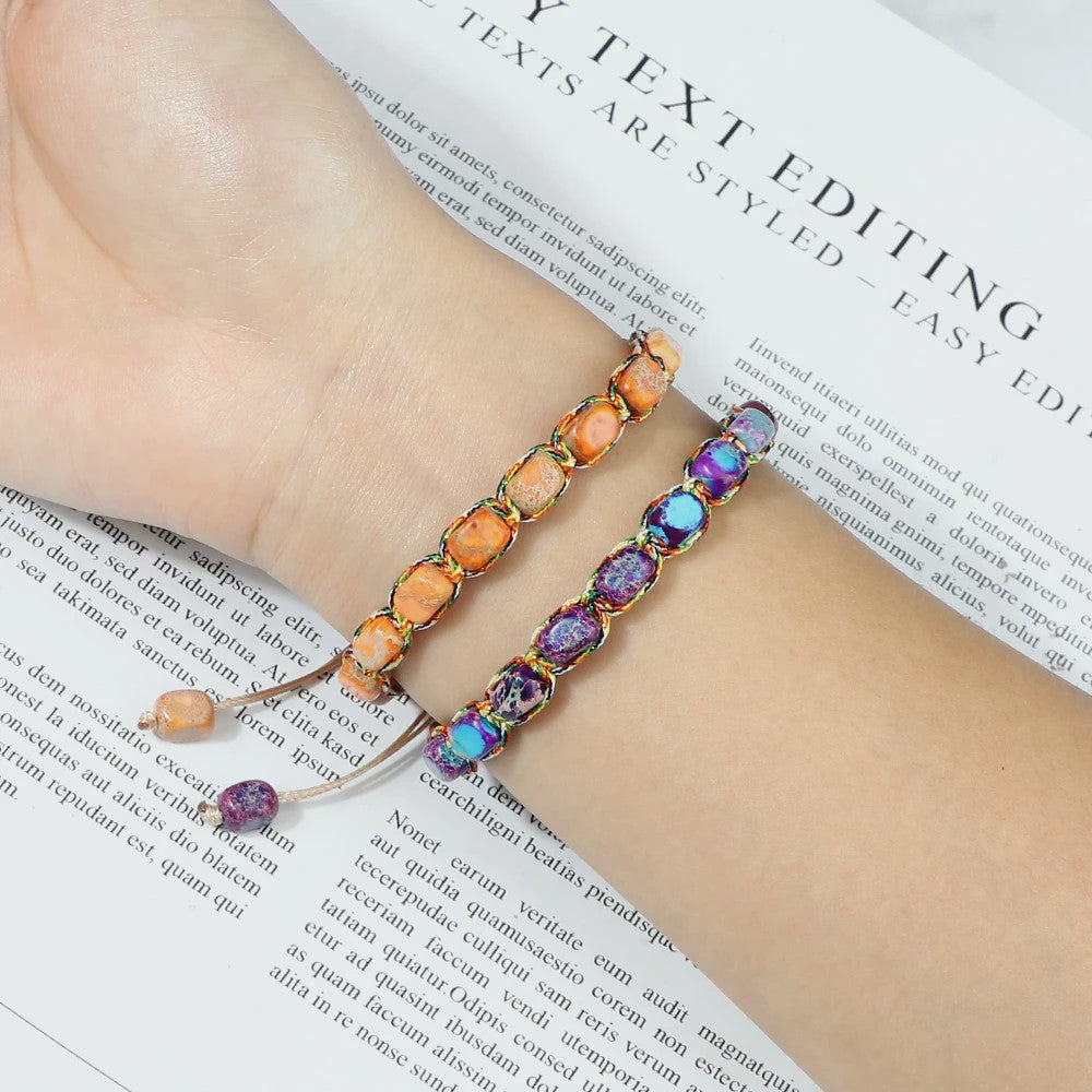 Verstelbare Emperor Stone Kralen Armband - Natuursteen Bangle voor Dames & Heren