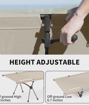 Naturehike Opvouwbaar Campingbed - Lichtgewicht, Verstelbare Hoogte, Draagbaar