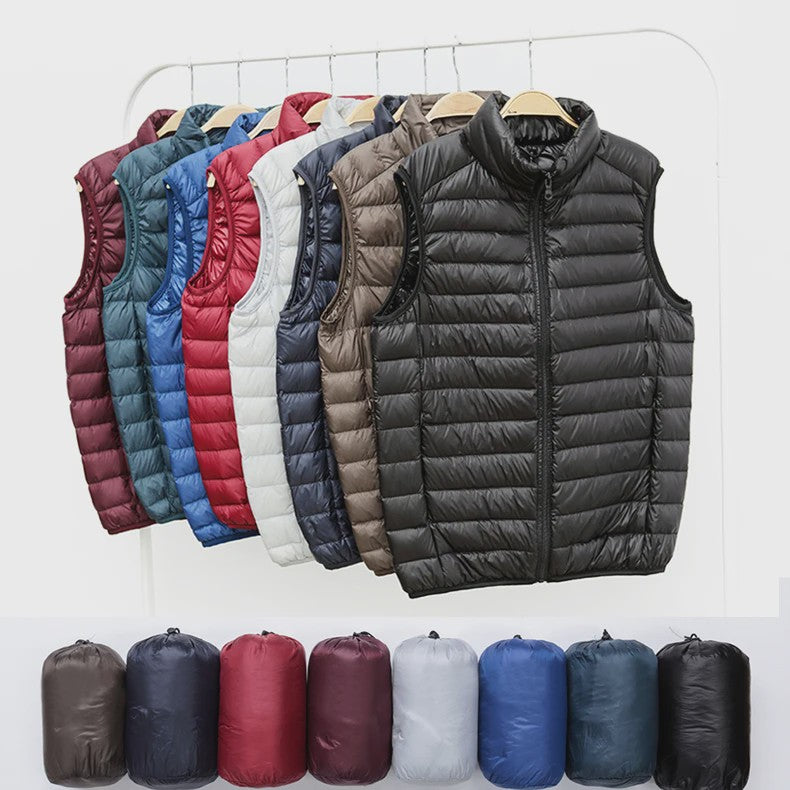 Luxe Heren Lichtgewicht Donsjack Zonder Mouwen - Warm & Waterdicht