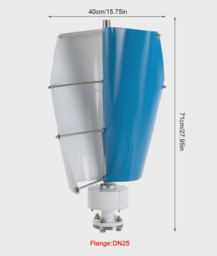 Verticale Windturbine 12V met Permanente Magneet Generator - Ideaal voor Boten en Terrassen