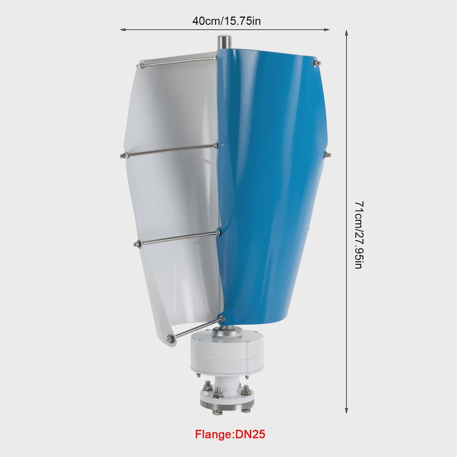Verticale Windturbine 12V met Permanente Magneet Generator - Ideaal voor Boten en Terrassen
