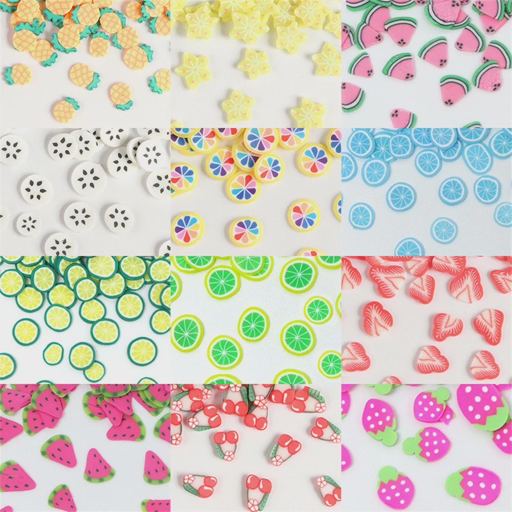1000x Polymeer Klei Fruit Schijfjes - DIY Sieraden, Epoxy & Telefoon Decoratie