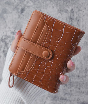 Compacte Portemonnee met Kroko Print - Kaarthouder & Muntportemonnee voor Dames