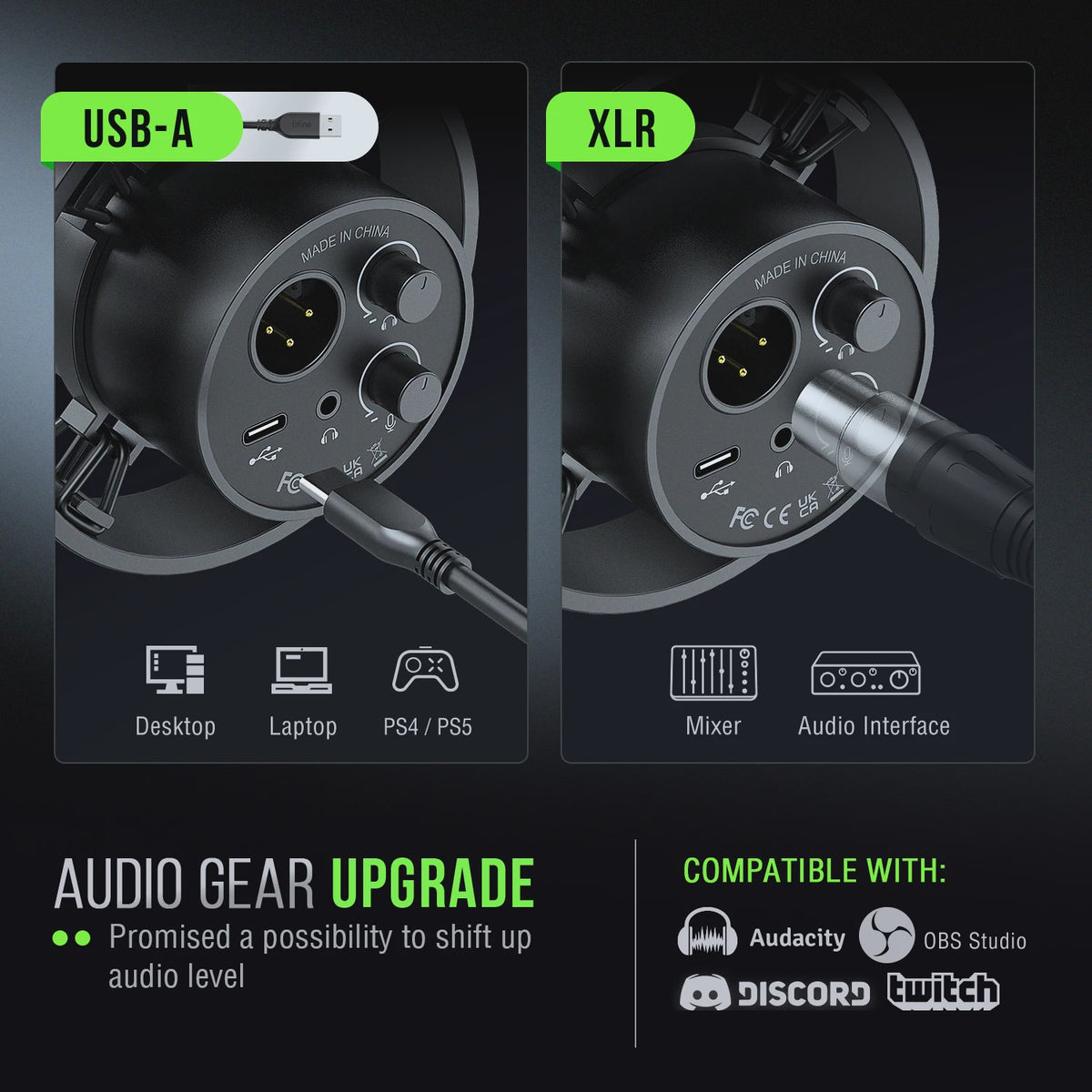 FIFINE K688 Dynamische Microfoon: USB/XLR, Touch-Mute, Volumeregeling & Koptelefoonaansluiting