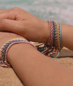 Bohemian Vriendschapsarmbandjes Set (15 Stuks) - Zomerse Beach Style met Tassels