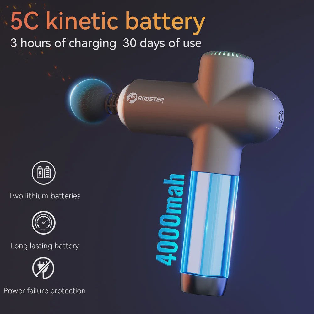 Booster Massage Gun: Krachtige Fascia Gun voor Diepe Spierontspanning en Herstel